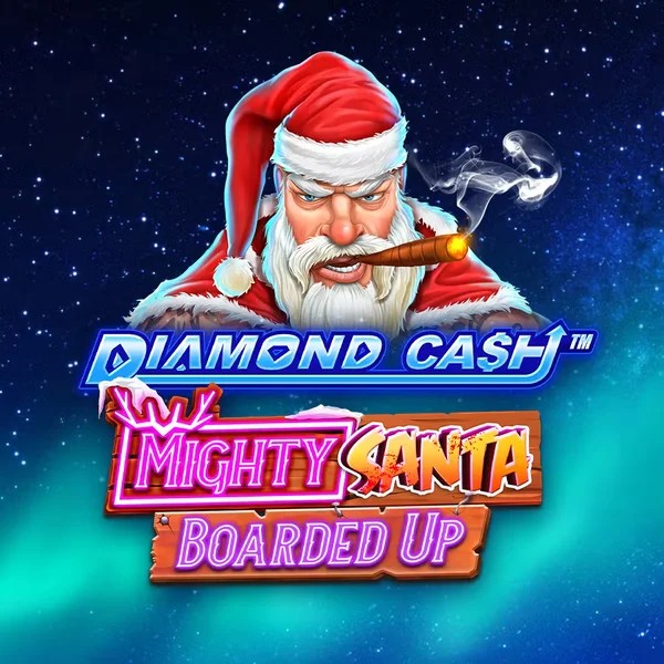 Diamond Cash Mighty Santa Boarded Up casino game by Greentube – featured logo at Gambloria Casino